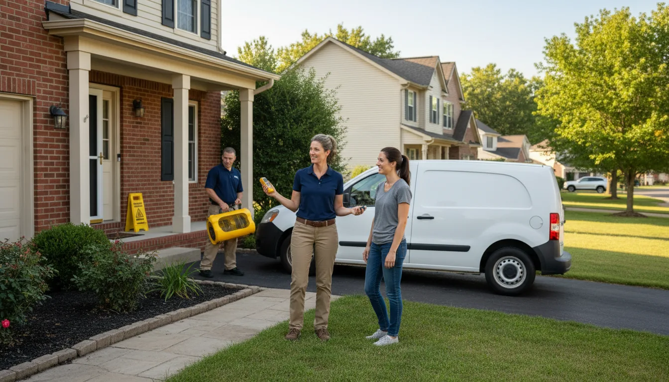Residential water damage restoration in Shirley, IL
